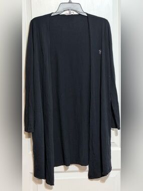 Victoria's Secret Black Open-Front Cardigan Robe small